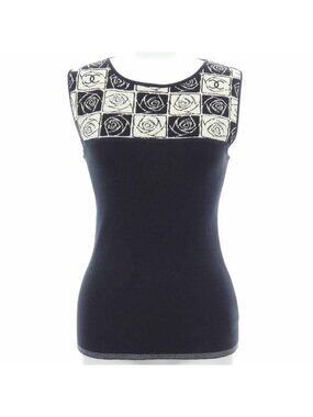 Chanel Vintage Knit Top Black